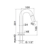 Salenzi Fonteinset Spy 30x30 cm Mat Grijs (Keuze uit 8 kranen in 4 kleuren)