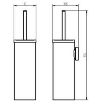 Toiletborstel Kosmos 38x10 cm Metaal Mat Zwart