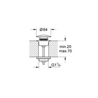 Waste Grohe Others met Push Open Plug Warm Sunset Geborsteld