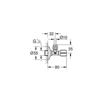 Hoekstopkraan Grohe Angle Valves Cool Sunrise Geborsteld