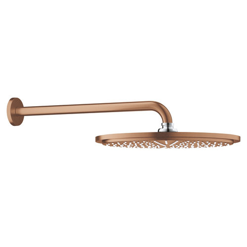 Regendoucheset Grohe Rainshower Cosmopolitan Metal 31 cm met Wandarm Warm Sunset Geborsteld 