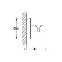 Handdoekhaak Grohe Essentials Hard Graphite Geborsteld