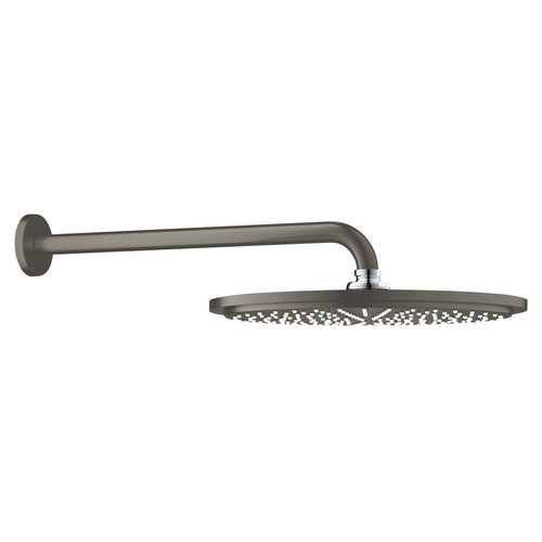 Regendoucheset Grohe Rainshower Cosmopolitan Metal 31 cm met Wandarm Hard Graphite Geborsteld 