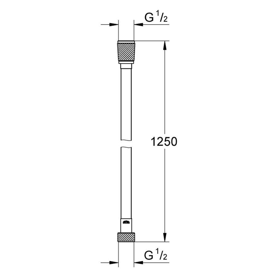 Doucheslang Grohe Silverflex Twistfree 125 cm Cool Sunrise Geborsteld