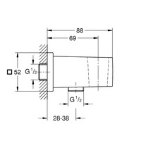 Wandaansluitbocht Grohe Euphoria Cube Supersteel