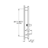 Glijstang Grohe Rainshower SmartActive 90 cm Cool Sunrise Geborsteld