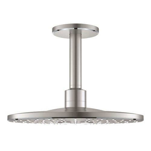 Regendoucheset Grohe Rainshower SmartActive 31 cm met Plafondarm Supersteel 