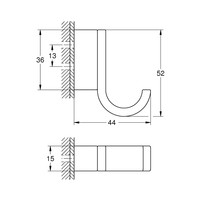 Handdoekhaak Grohe Selection Supersteel