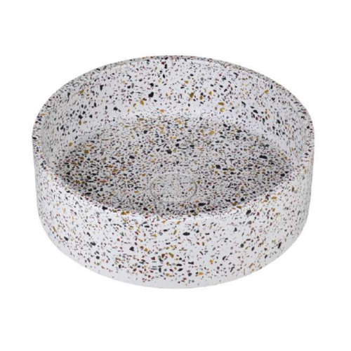 Waskom Ideavit Idea.Ora 39x39x12 cm Rond Terrazzo Wit 