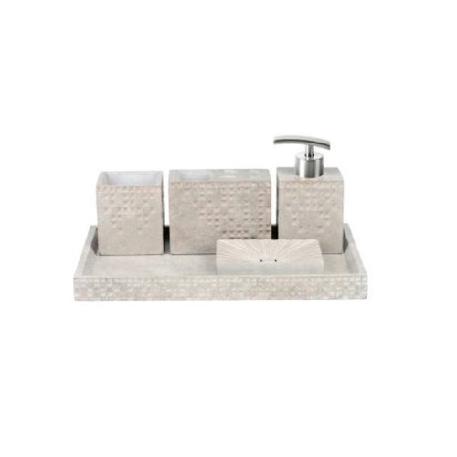 Accessoires Set Ideavit Idea.Pick Vierkant Beton Licht Grijs 