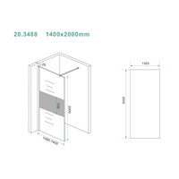 Slim Glasplaat Wiesbaden 1400x2000 8mm Nano Ged. Matglas