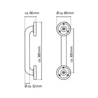 Badgreep Wiesbaden Ridder Sam 30 cm Mat Zwart