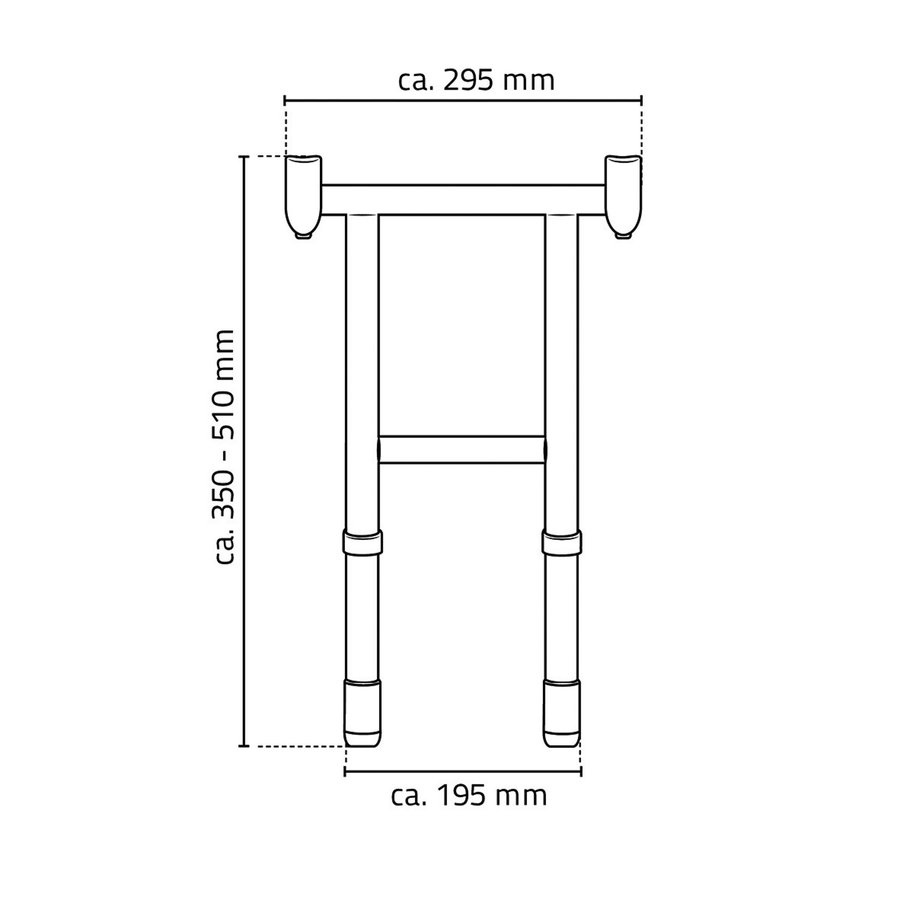 Ondersteuning Voor Douchezitje Opklapbaar Wiesbaden Ridder Pro Chroom