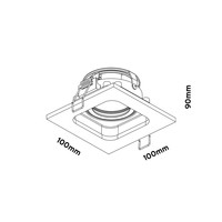 Inbouwspot AquaSplash Kiana 1 GU10 10x10x9cm Wit