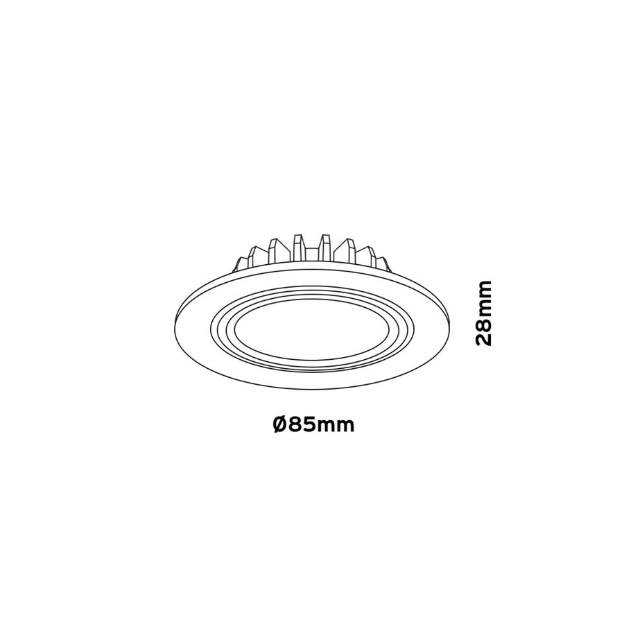 Inbouwspot AquaSplash Graham Kantelbaar 8.5 cm Zwart