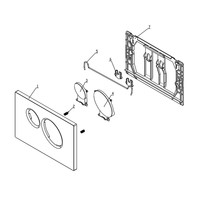 Drukplaat Voor Inbouwreservoir Wiesbaden X10 Mat Wit