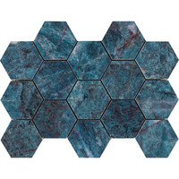 Wandtegel Douglas & Jones Marbles Mozaïek 32.5x22.5 cm LX Kionia Azzurro Glans (Prijs per 9 stuks)