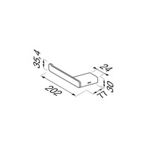 Toiletrolhouder Zonder Klep Geesa Shift Zwart (Links)