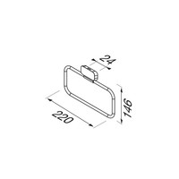 Handdoekring Geesa Shift Zwart