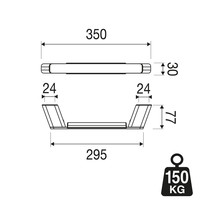 Badgreep Geesa Shift 30 cm Zwart
