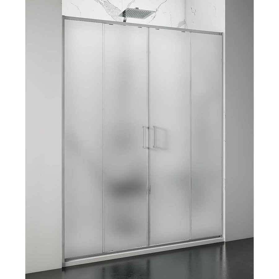 Nisdeur Lacus Stromboli Evo 2 Schuifdeuren 170x200 Cm Mat Glas Chroom