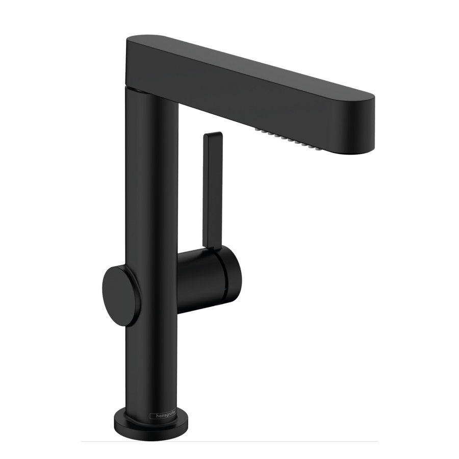Wastafelkraan Finoris HansGrohe 230 2 Jets Met Uittrekbare Vuistdouche Met PushOpen Mat Zwart