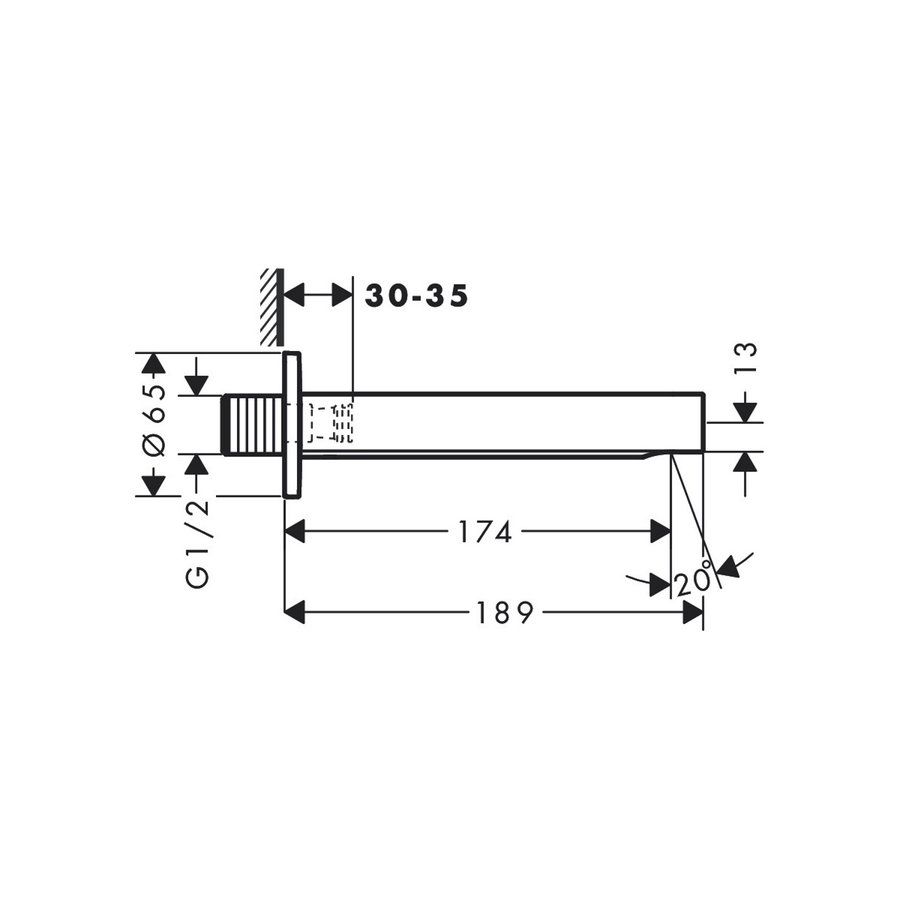 Baduitloop Finoris HansGrohe Chroom