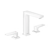 Hansgrohe Wastafelmengkraan Metropol HansGrohe 3-Gats 160 met Rechte Greep en Push-Open Afvoer Mat Wit