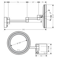 Scheerspiegel AddStoris HansGrohe Met LED Licht Chroom