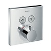 Hansgrohe Thermostaat Afbouwdeel ShowerSelect HansGrohe Voor 2 Functies Chroom