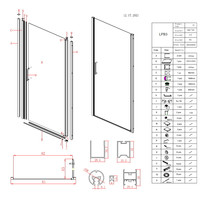 Nisdeur Lacus Giglio Evo Fox 70 cm Met Mat Glas Chroom