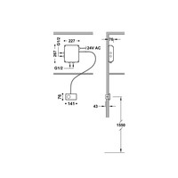 Douchethermostaat Tres Shower Technology 2-Weg Inbouw Wit Chrome