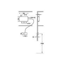 Douchethermostaat Tres Shower Technology 4-Weg Inbouw Wit Chrome