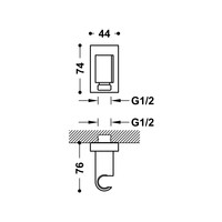Handdouchehouder Tres Mat Wit