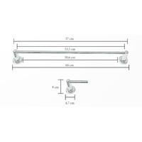 Handdoekhouder Sanicare Magnetisch Inkortbaar 60cm Rond Chroom