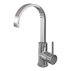 Brauer Wastafelmengkraan Brauer Chrome Carving Coldstart Opbouw Hoog Plat Gebogen Ronde Hendel Chroom PVD