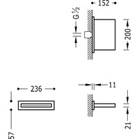 Muuruitloop Tres Waterval 5.7x23.6 cm Staal