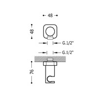 Handdouchehouder Tres Rond Mat Zwart