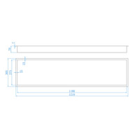 Inbouwnis Best-Design Elah 121x28x7 cm Mat Zwart