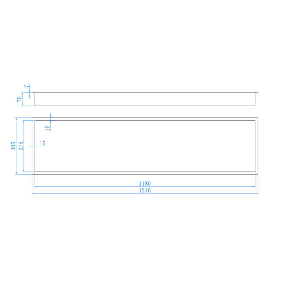 Inbouwnis Best-Design Elah 121x28x7 cm Mat Zwart