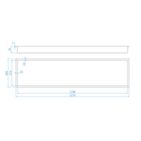 Inbouwnis Best-Design Elah 121x28x7 cm RVS