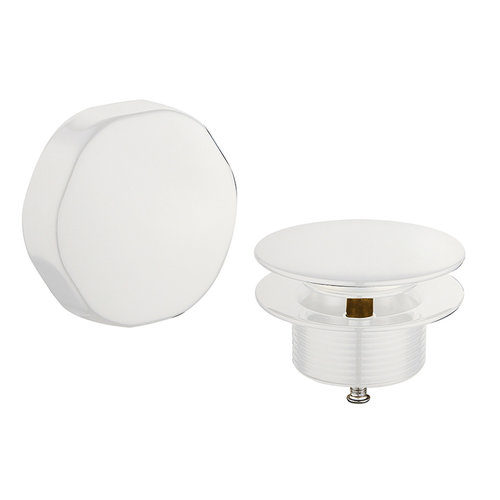 Knop/plug Badoverloop Luxe Wiesbaden Glans Wit 