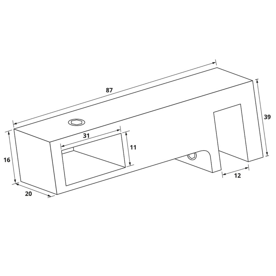 T-Koppelstuk Just Creating t.b.v. Stabilisatiestang Gunmetal