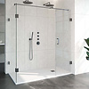 Sanitop Douchecabine Compleet Just Creating Profielloos 3-Delig 90x180 cm Gunmetal
