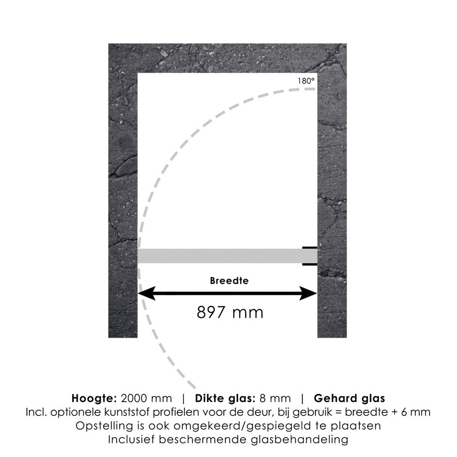 Nisdeur Compleet Just Creating Profielloos 90x200 cm Gunmetal