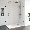 Sanitop Douchecabine Compleet Just Creating 2-Delig Profielloos 140x90 cm Gunmetal
