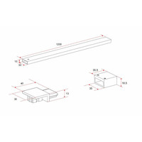 Stabilisatiestang Voor Inloopdouche Wiesbaden Horizon 120 cm Mat Zwart