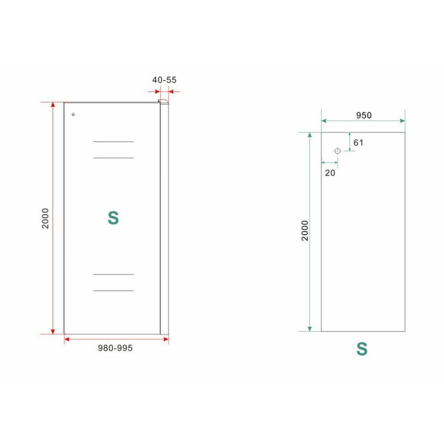 Inloopdouche Met Handdoekhouder Wiesbaden Sita Helder Glas 100x200 cm 8 mm Chroom