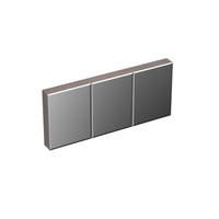Spiegelkast Forzalaqua Uni 160x68.5x12.5 Cm 3 Deuren Tweezijdig Spiegel Eiken Silver Grey