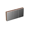 Spiegelkast Forzalaqua Uni 140x68.5x12.5 Cm 3 Deuren Tweezijdig Spiegel Noten Pure Walnut